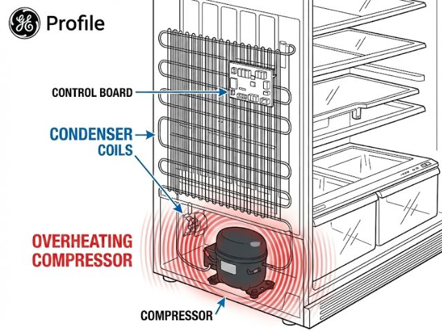 Why Your GE Profile Refrigerator Compressor Overheats | GE Monogram Inc Repair